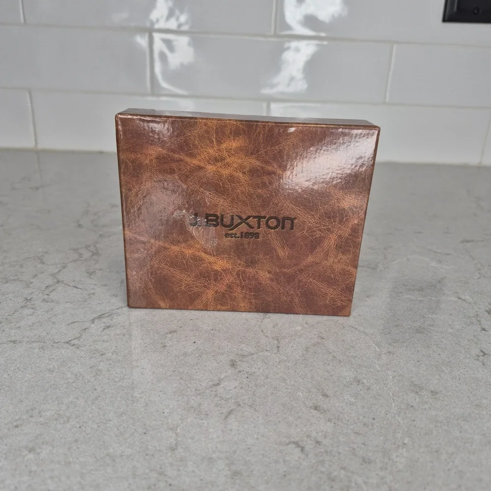 J. Buxton Three Fold Leather Wallet Black‎